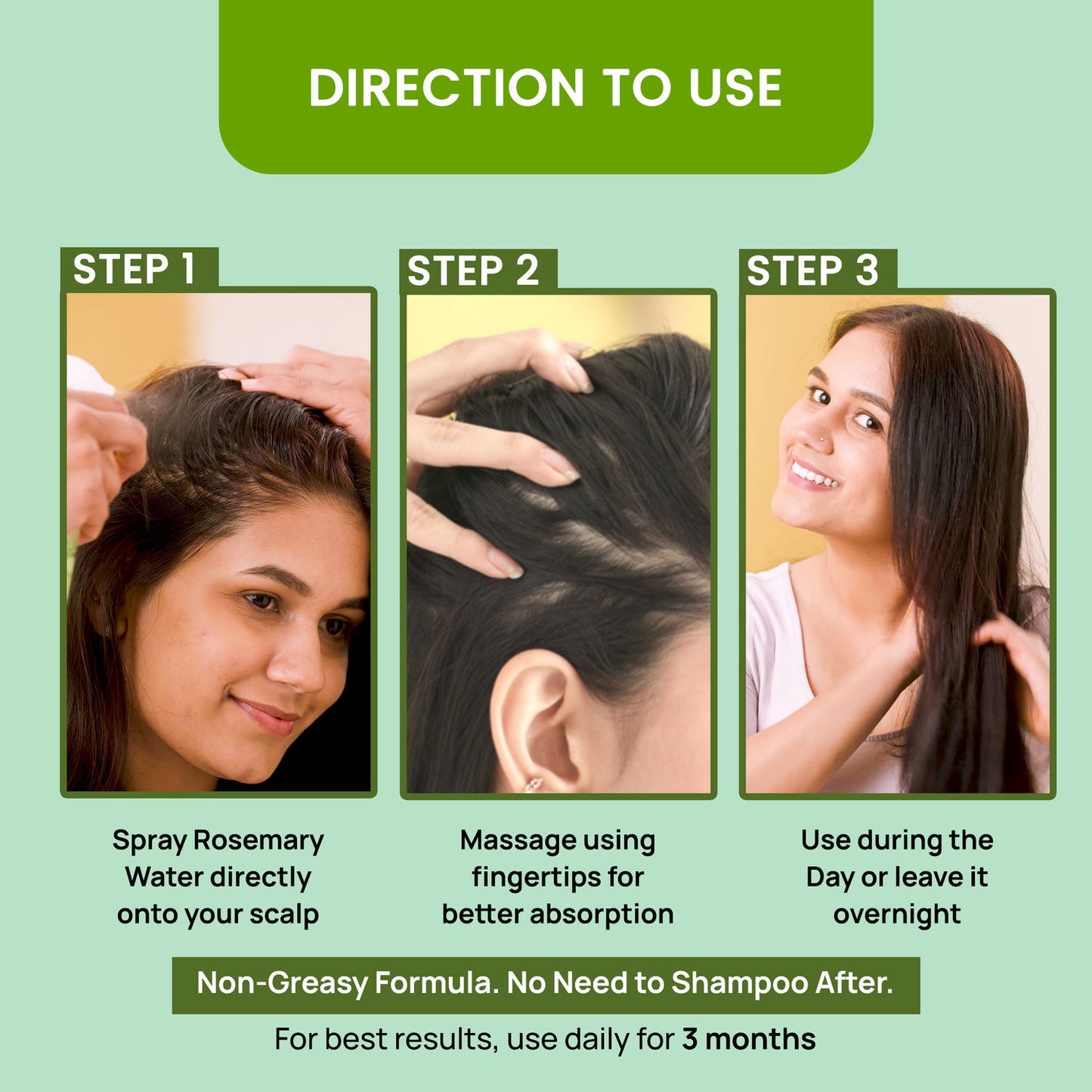 Rosemary Water, Hair Spray For Regrowth (Pack of 3)